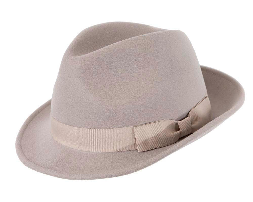 Grey Fedora Felt Blues Brothers Homburg Hat-1