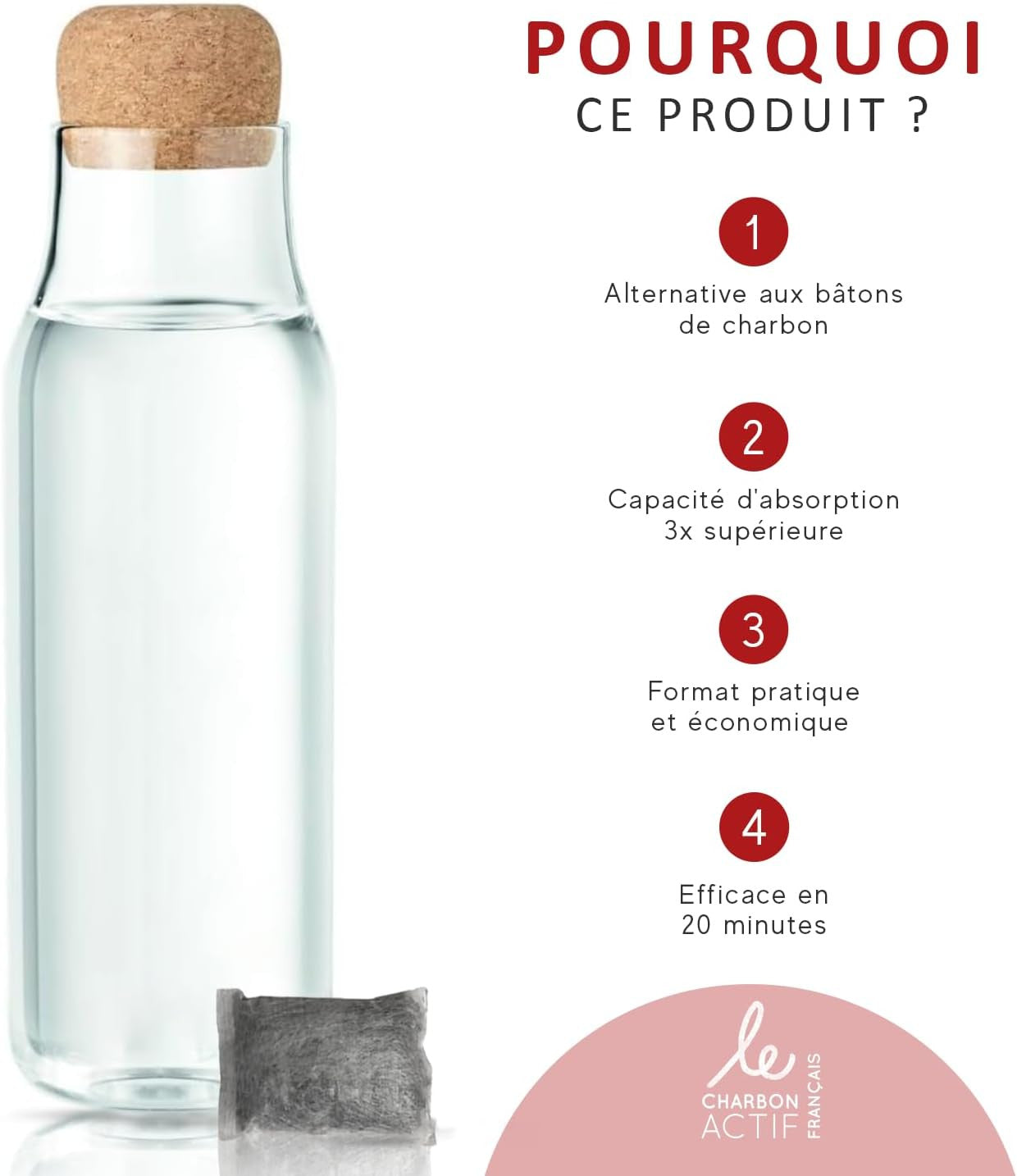 Carafe filtrante en verre 1.4L ou 1L-2