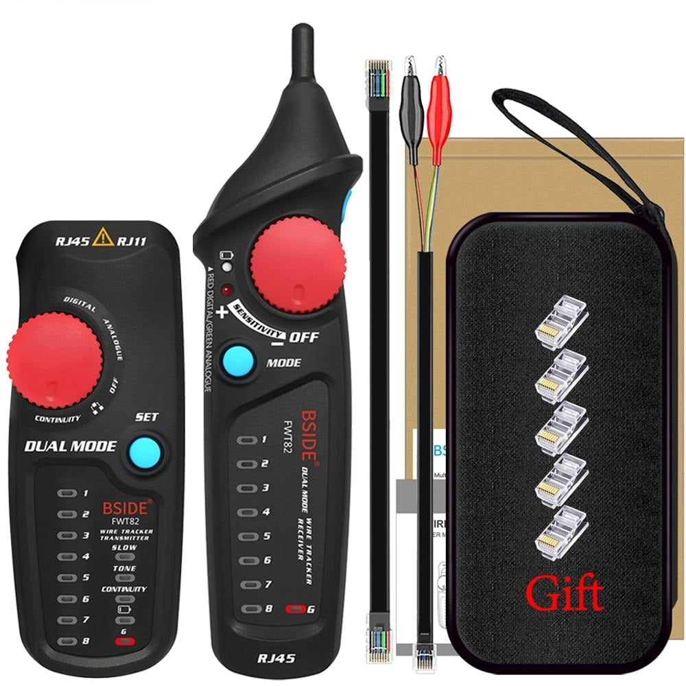 Network Cable Tracker Wire Tester FWT82 Professional RJ45 RJ11 Telephone Toner Ethernet LAN Tracer Detector Line Finder-0