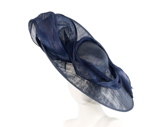 Large navy sinamay hatinator by Fillies Collection-0