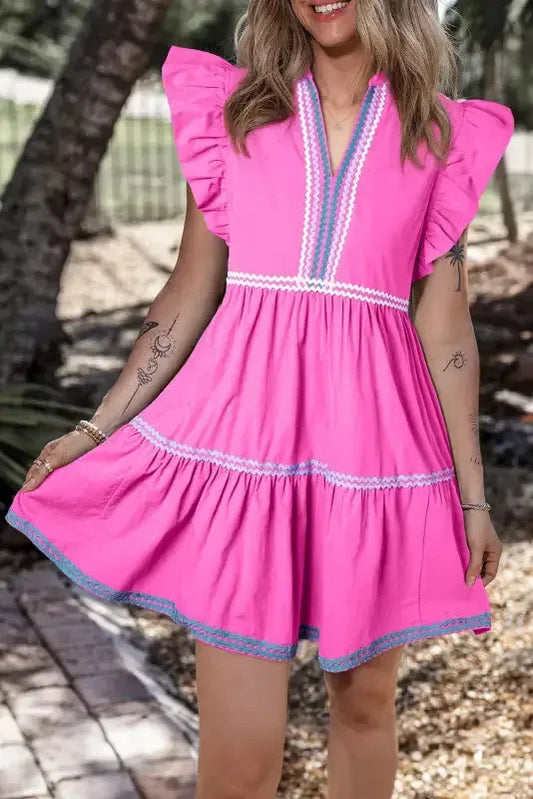 Blush Blossom Flounce Dress-0